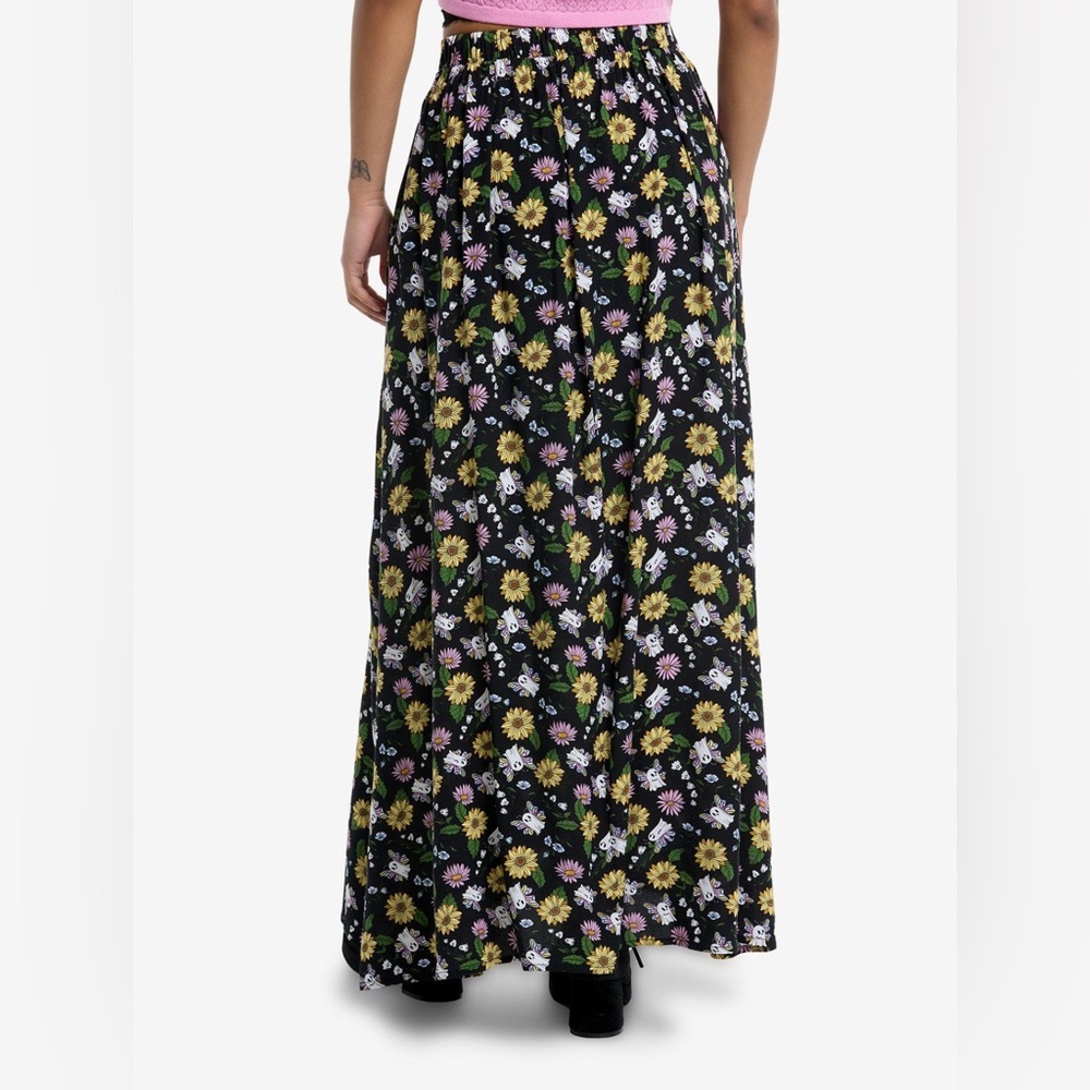 Thorn & Fable Ghost Butterflies & Flowers Maxi Skirt - Picture 2 of 5